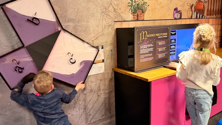 Boy and girl playing math game