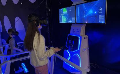 Kids playing with VR